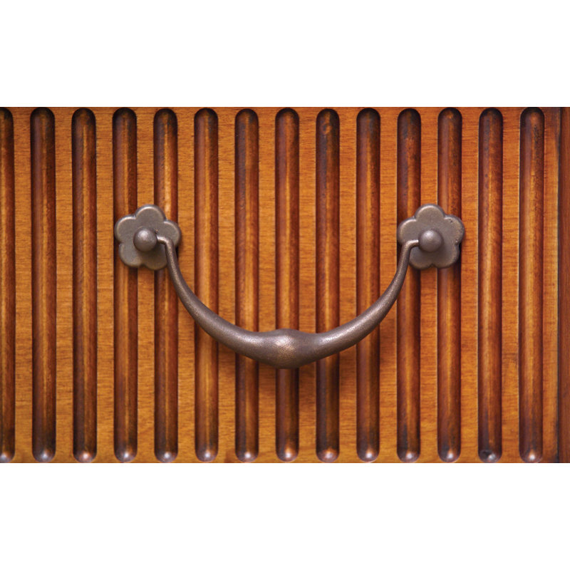 Petal Metal Knob Backplate, Silicon Bronze Medium