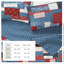 Ensemble de courtepointe réversible rouge / blanc / bleu Patchwork-110847155