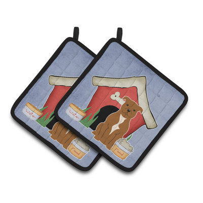 Caroline's Treasures Dog House Polyester Potholder