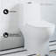 Toilette une pièce à double vortex Ivy, quincaillerie noire 1,1 / 1,6 gpf