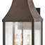 Beacon Hill Brown 3 - Bulb 26.25" H Seeded Glass Outdoor Wall Lantern