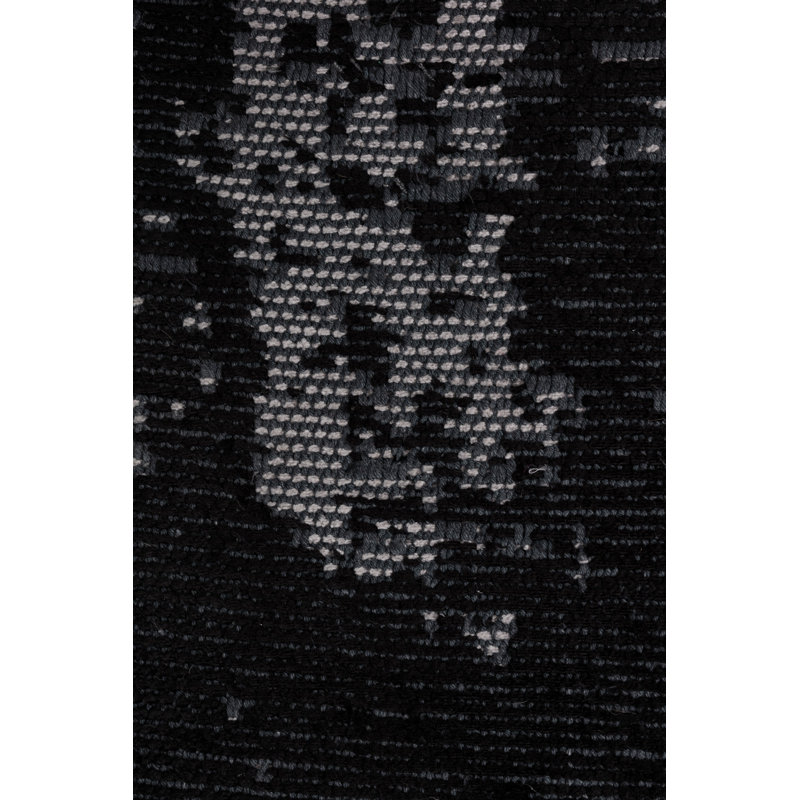 Rapture Black Gray Luxury Area Rug, Rectangle 7'10" x 9'10"