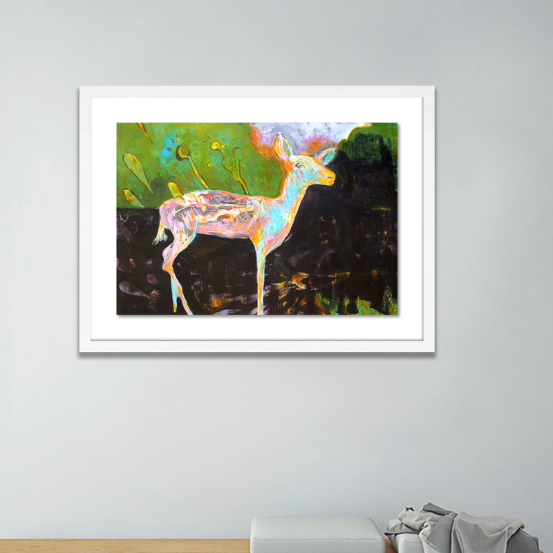 Fawn Painting by Amy Bautz, 18" H x 24" W x 1.5" D, White