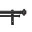Tringle à rideaux double réglable en métal 87,5 po bronze huilé-816095430