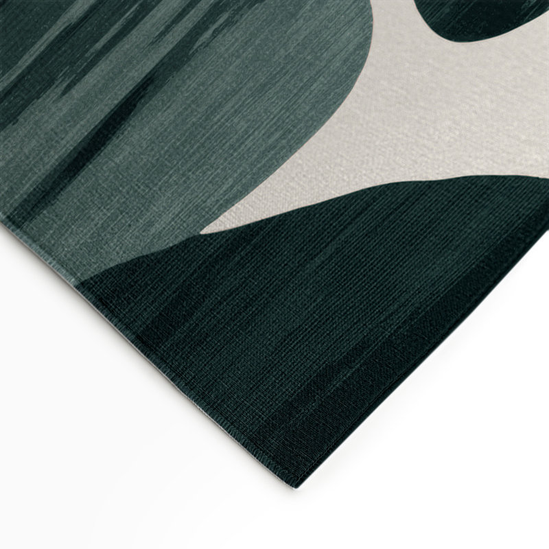 Tapis intérieur et extérieur bleu Watercolor, Rectangle 9 pi x 12 pi