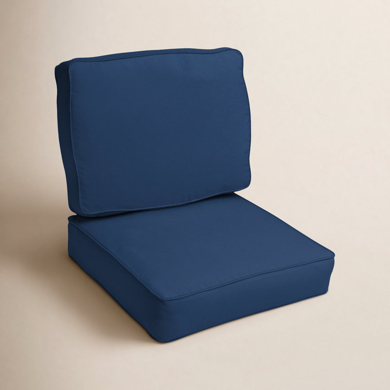 Coussin de chaise Diascia Sunbrella, Toile bleu marine Sunbrella®, 22 po x 22 po, 4"