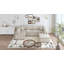 Canapé-lit modulaire en U en chenille beige avec 2 coussins décoratifs-1561828118