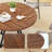 47” Round Dining Table for 4 with Storage Shelf, Wooden Tabletop, Metal Base