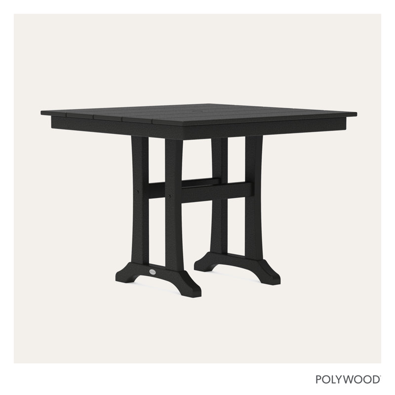 Table de salle à manger à tréteaux Farmhouse, Noir