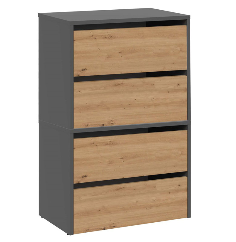 Sidwel 10 Pair Shoe Storage Cabinet, Grey