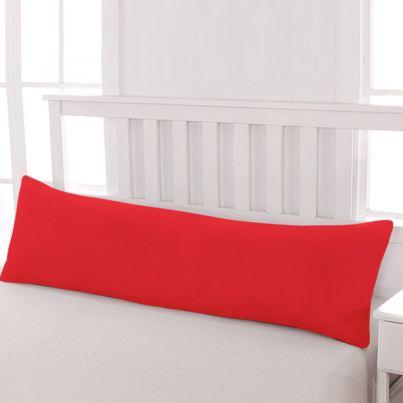 Body Pillow Cover, 1800 Brushed Microfiber Body Pillowcase with Envelope Closure - 20x54 Inches - NTBAY, Red, 1