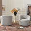 Cleaven 34" Wide Boucle Upholstered Swivel Barrel Chair (Set of 2)-88624914