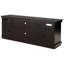 Meuble télé en pin élégant, 40,5 cm de large, quatre compartiments et deux espaces dissimulés pour ranger vos appareils multimédias. Compatible avec les téléviseurs à écran plat de 70 à 79 pouces. Six accessoires inclus.