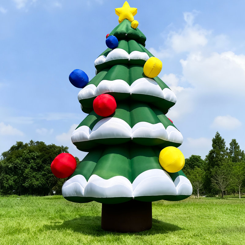 Arbre de Noël gonflable géant 20 pi avec ventilateur, grande décoration de Noël pour les rassemblements sur la pelouse, la maison et la famille (sans lumières DEL)
