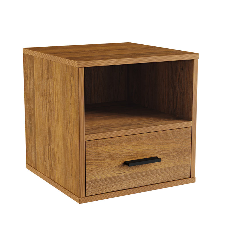 Danaya Stackable Cube End Table - Contemporary Minimalist Modular Accent Piece with Drawer for Bedroom, Living Room, or Office