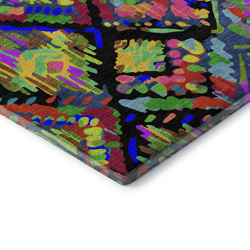 Premium Machine Washable Elize AMF1326 Diamonds Rug, Rectangle 1'8" x 2'6"