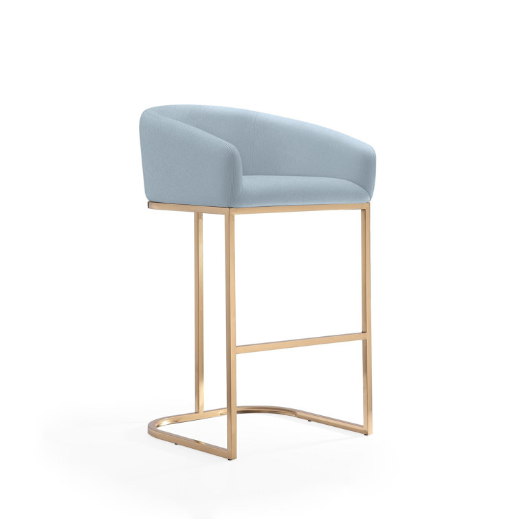 Lioba Upholstered Counter Stool with Metal Frame