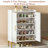 Adjustable 5-Tier Shoe Storage Cabinet – White Entryway Storage, Holds 15-20 Pairs