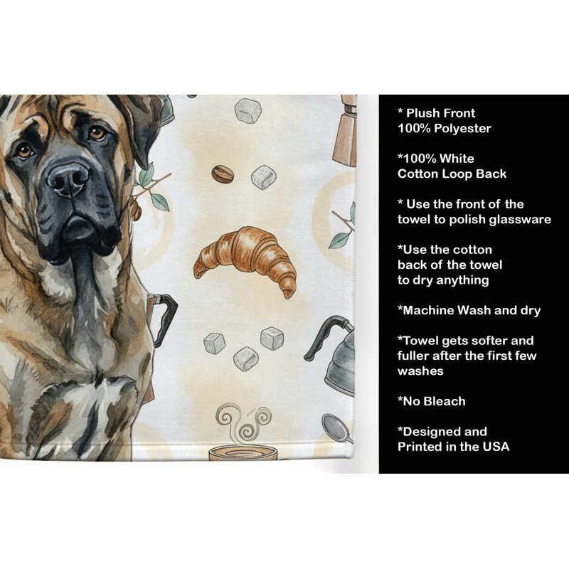 Serviette de cuisine Coffee Bar, Mastiff bringé