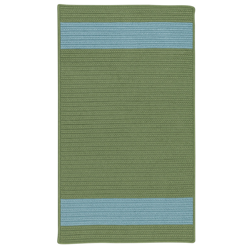 Tapis réversible intérieur / extérieur Sumrall - bleu mousse, Rectangle 2 pi x 3 pi
