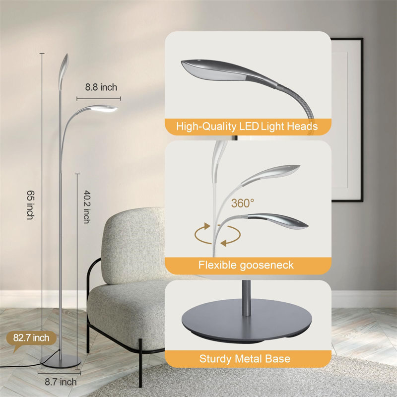 Dashai 174cm Arched Floor Lamp