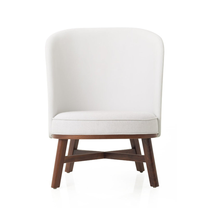 Mr B Lounge Chair, L493 Sanfor Oyster 0021 Linen/Natural Walnut