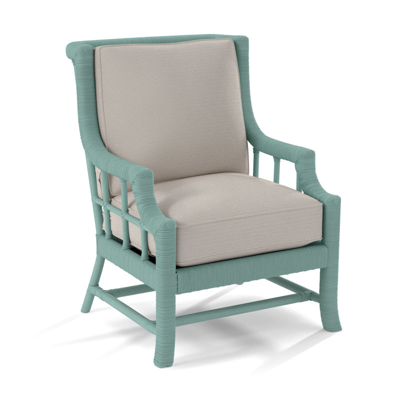 Fauteuil Lafayette, Performance texturée blanche; 0865-91, Champignon