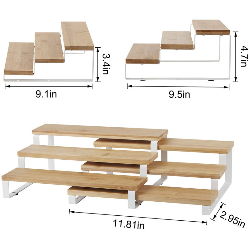 Support à épices extensible 20 pots en bambou