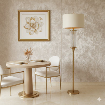 62.25-Inch Pluviam Crystal Floor Lamp