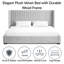 Premium Plush Bed Frame – Elegant Padded Bed with 48” Statement Headboard, Solid Wooden Bed – Contemporary Designer Finish-729956831-730740197