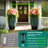 23.5" Tall Plastic  Planters for Outdoor Plants Modern Large Flower Pots Faux Ceramic Glaze-1689281737
