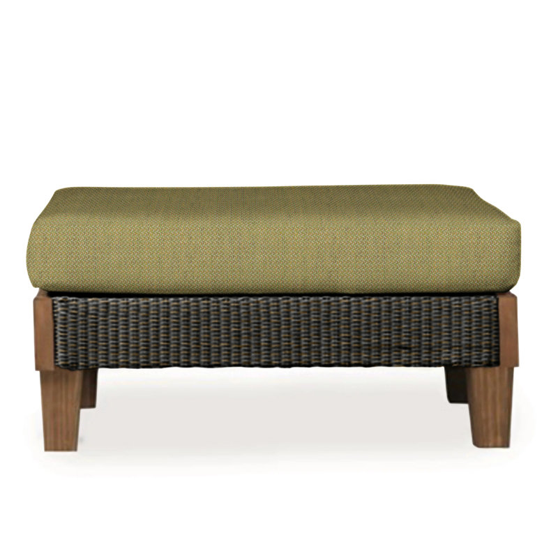 Catalina Outdoor Ottoman, Canvas Black Sunbrella® Canvas, Mink