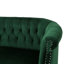 Causeuse Chesterfield en velours à accoudoirs roulés 51,5 po Charlotte-24075262