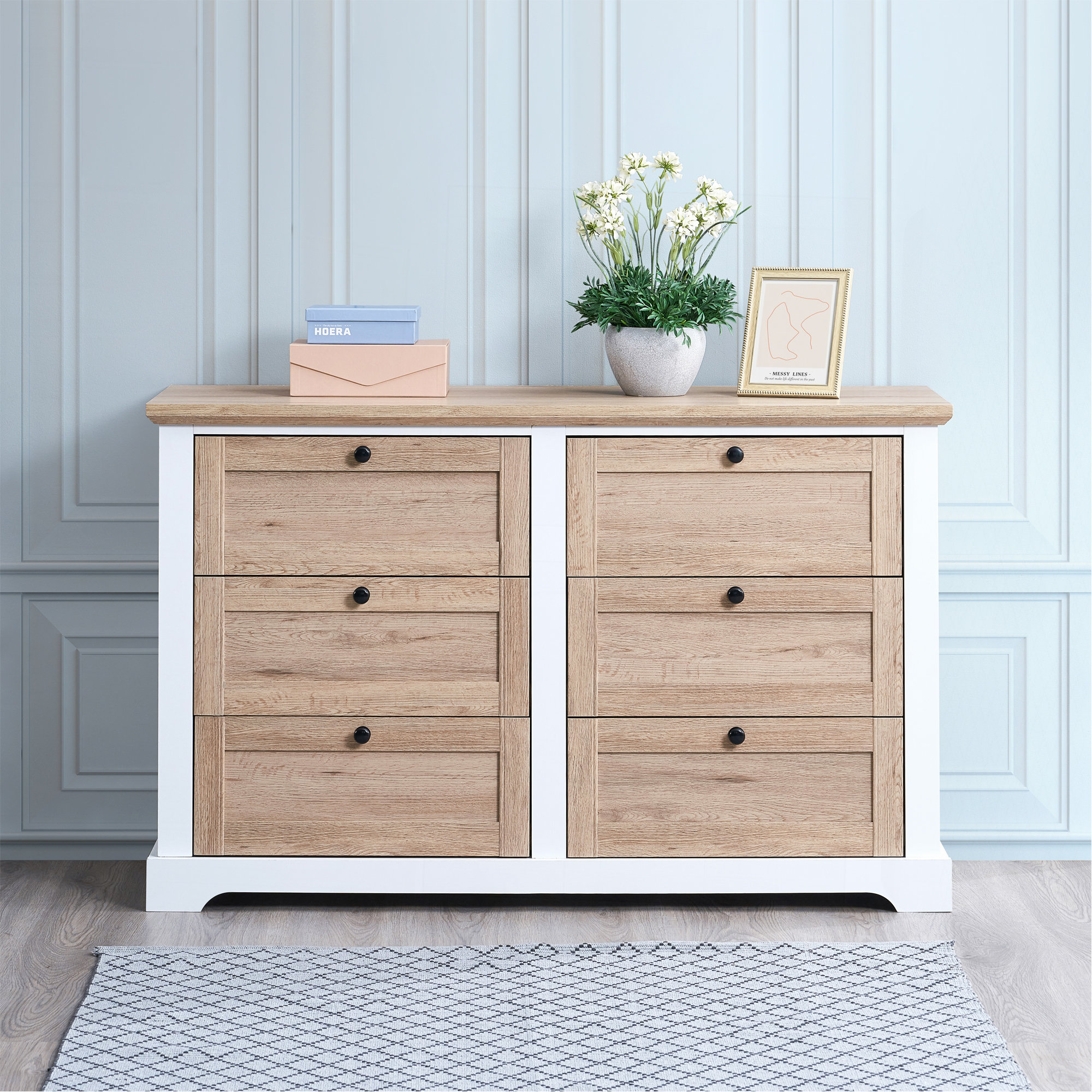 SAFARI 5-Drawer Chest with Interlock Drawer Feature – Pre-assembled Slide & Interlock System, Tall Dresser for Bedroom Clothes Organizer – Easy Assembly, Classic White