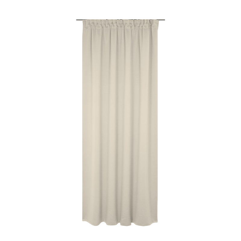 Polyester Blackout Pinch Pleat Curtain Panel, 142cm wide x 295cm high, Beige