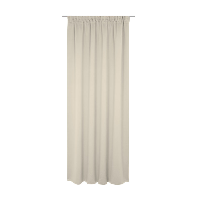 Polyester Blackout Pinch Pleat Curtain Panel, 142cm wide x 295cm high, Beige