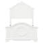 Lit simple blanc classique pour chambre à coucher, style traditionnel, en bois avec tête de lit