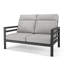 Causeuse d'extérieur en métal avec coussin Sunbrella Townsend-112342904-112596851