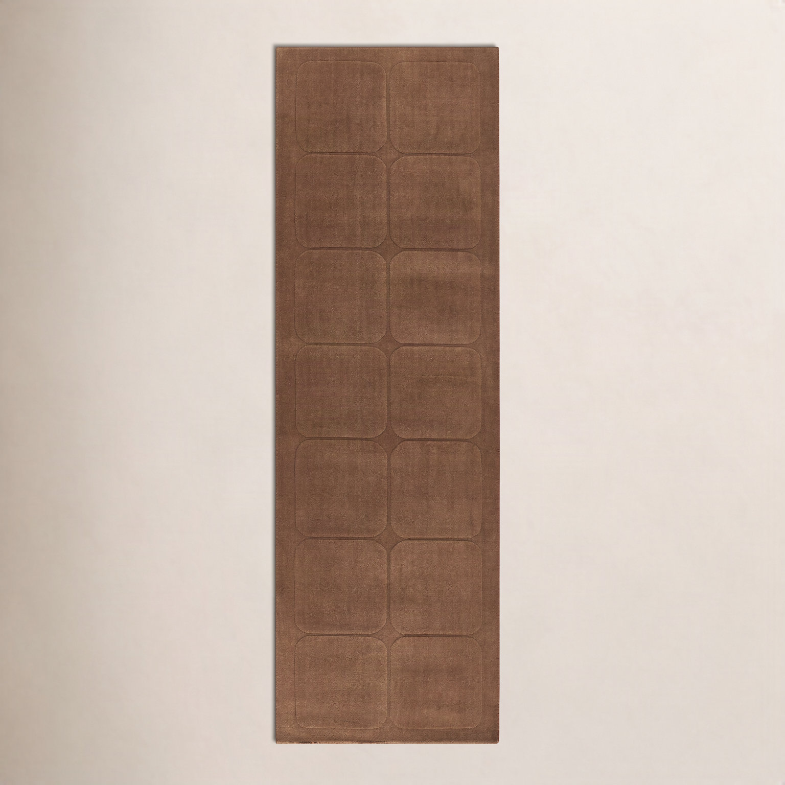 Aldery Copper Hand-Loomed Geometric Wool Rug, 2'3" X 8' Runner