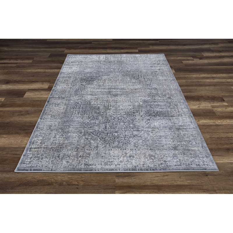 Tapis gris Schofield, Rectangle 5 pi 1 po x 7 pi 7 po