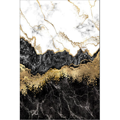 Luxueux tapis en velours de 5,2 x 7,5 pi | Tissu 100% velours, semelle 100% coton, hauteur des poils de 0,4 po | Antibactérien, antidérapant, lavable à la machine | Impression numérique 3D élégante, parfaite pour le décor du salon et de la chambre à coucher