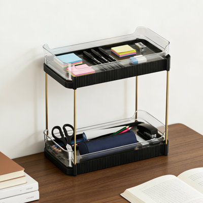 Tablette de meuble-lavabo à 2 niveaux