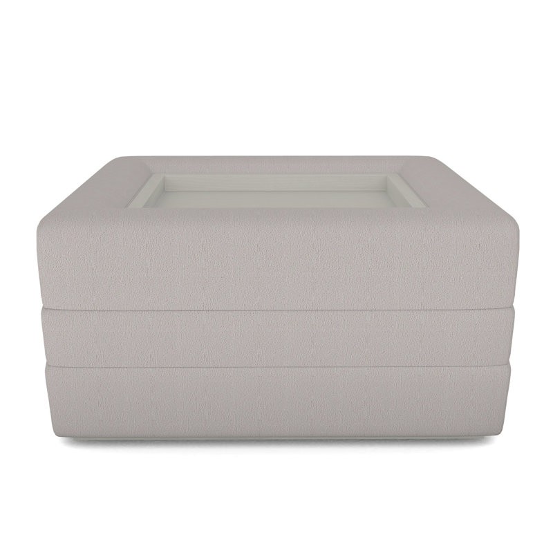 Boyden Ottoman with Wood Tray, Navada Granite, Wrenn