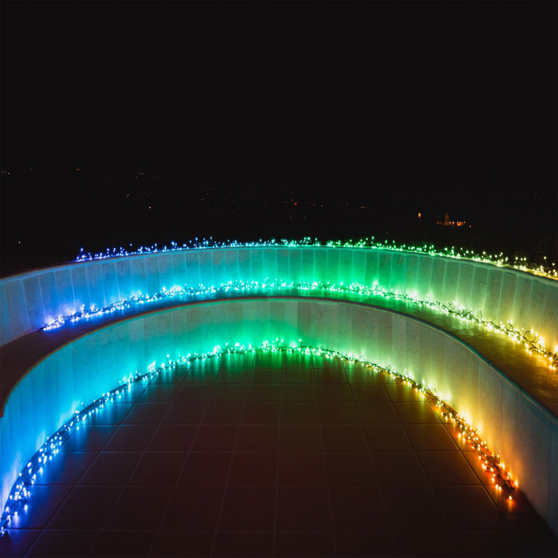 Twinkly 19.5 Foot 400 RGB Cluster Lights and USB Light Effects Music Player