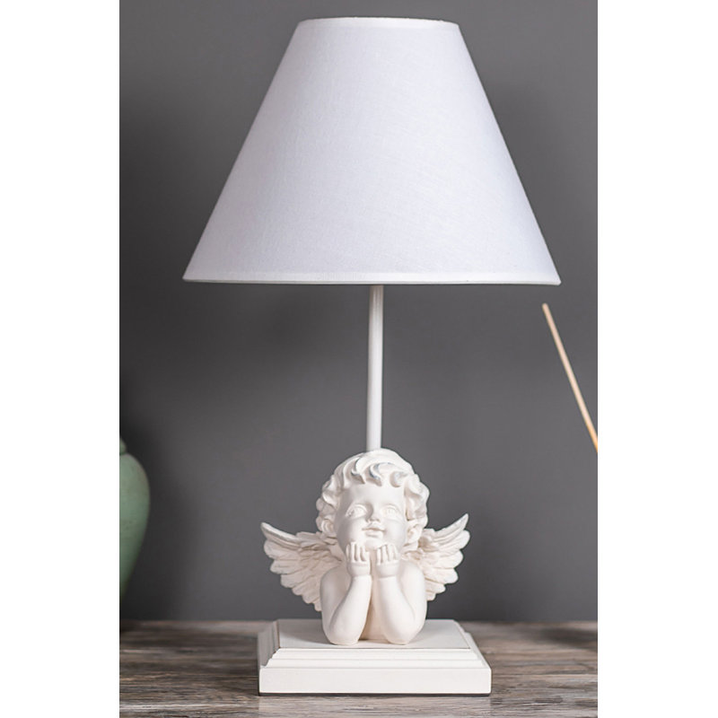 Lampe de table blanche 16,5 po