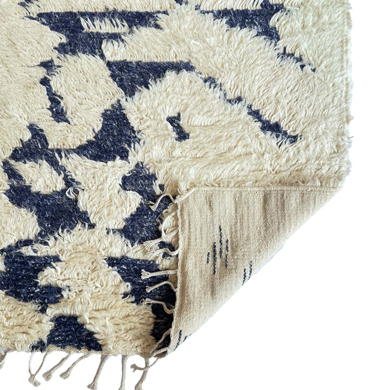 Performance Hand Knotted Wool Geometric Indoor Rug, Rectangle 3'6" x 5'6"