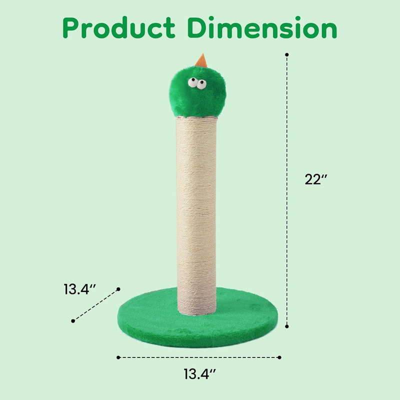 22 " H Cat Toys, Green