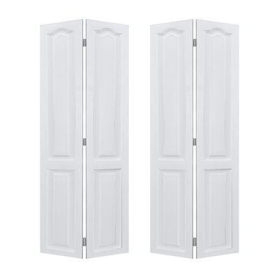 Porte double à double commande numérique par ordinateur fabriquée à la main de 3/4 po d'épaisseur, 36 po x 84 po. Ensemble de quincaillerie en vinyle blanc