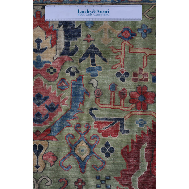 Tapis vert nouvel âge 9 pi x 12 pi Mazar
