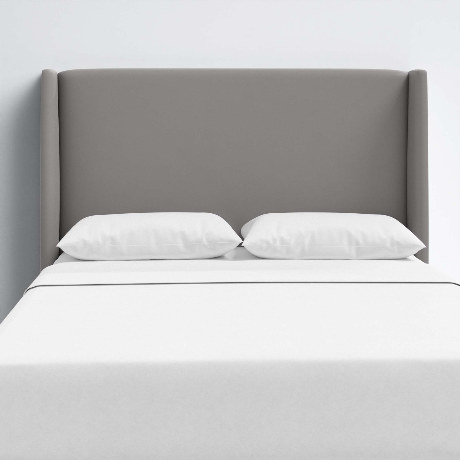 Upholstered Headboard, Classic Otter Performance Velvet, King